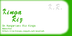 kinga riz business card